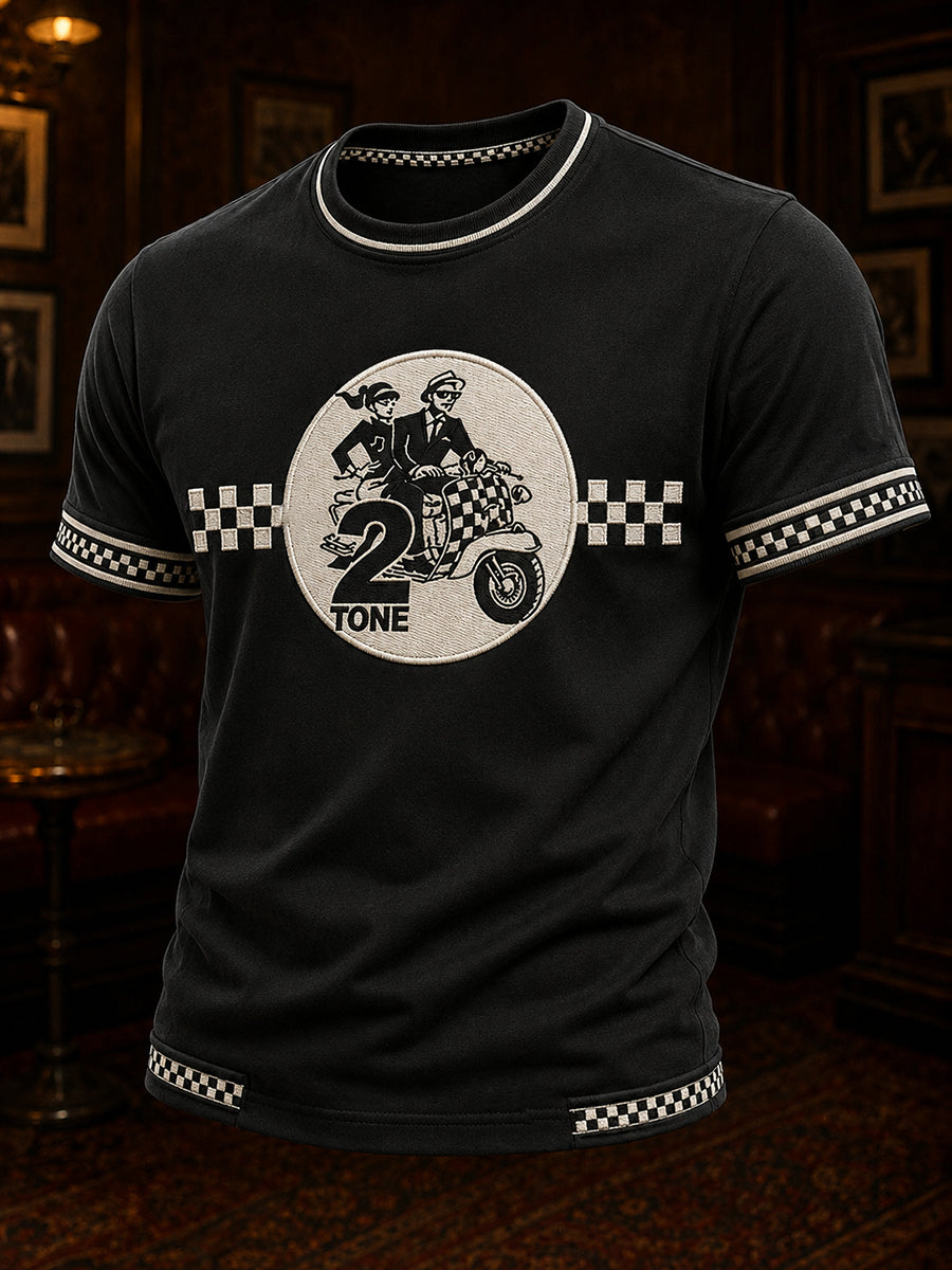 Men's 2-Tone Ska Music Lover Printed T-Shirt