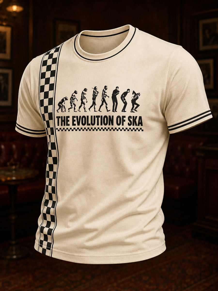 Men's 2-Tone Ska Music Lover Printed T-Shirt