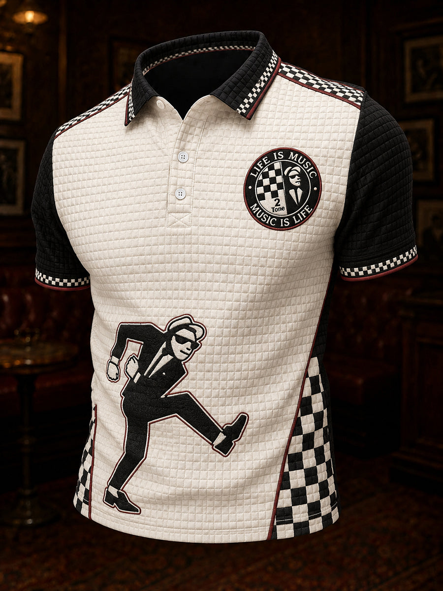Men's 2-Tone Ska Music Lover Printed Shirt