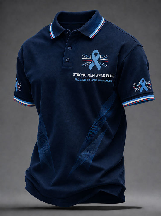 Men's Prostate Cancer Awareness Printed Casual Top