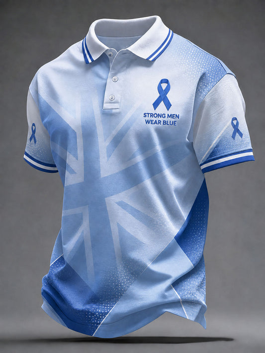 Men's Prostate Cancer Awareness Printed Casual Top