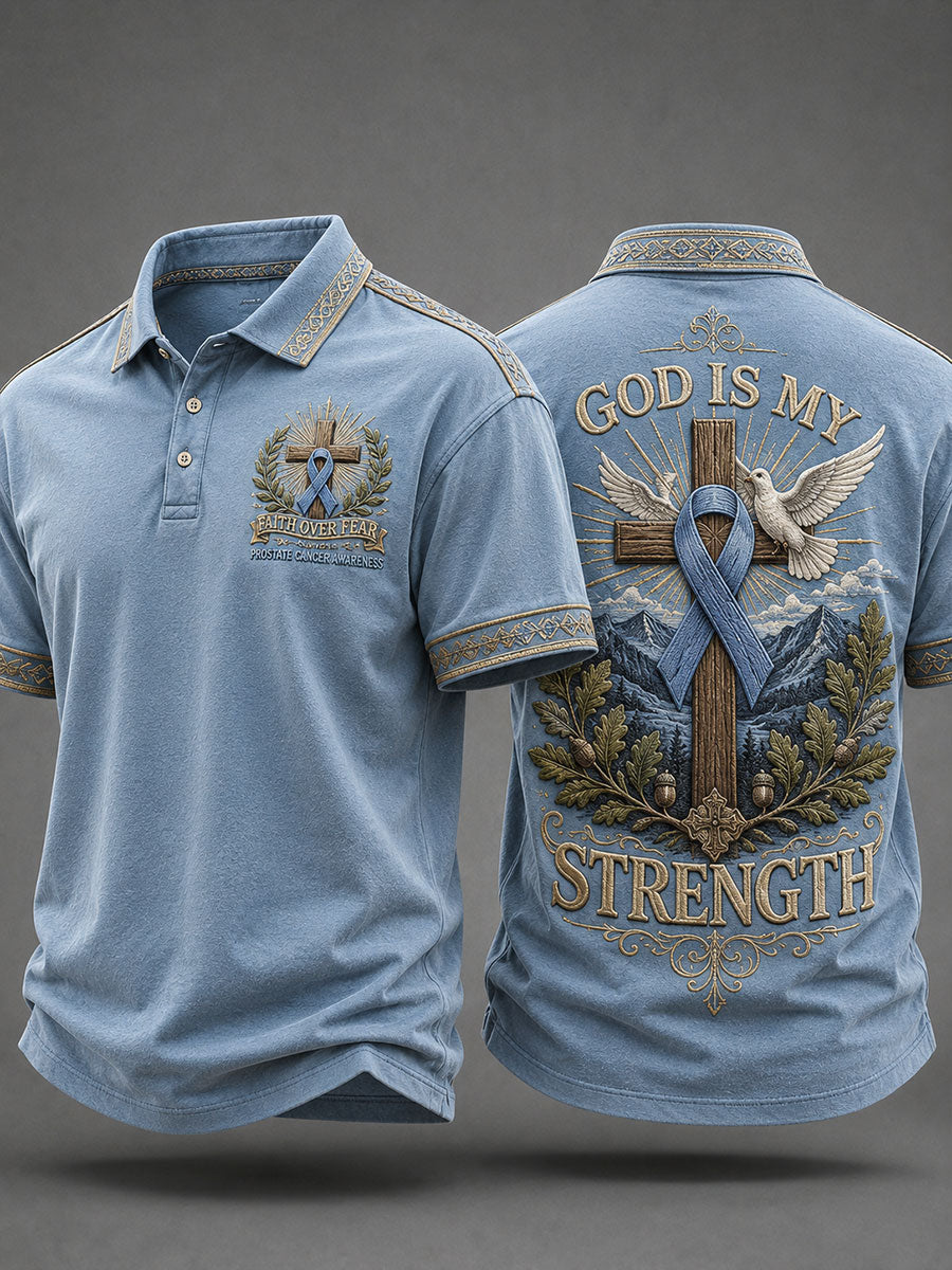 Men's Prostate Cancer Awareness Printed Casual Top