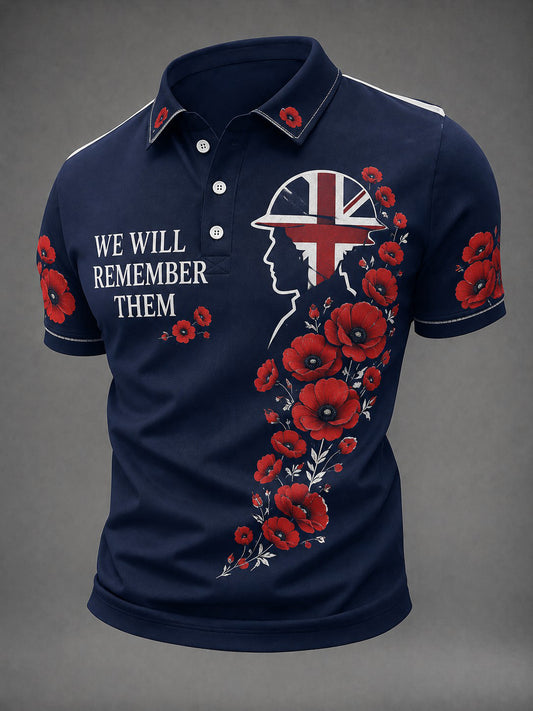 Men's WE WILL REMEMBER THEM Printed Shirt