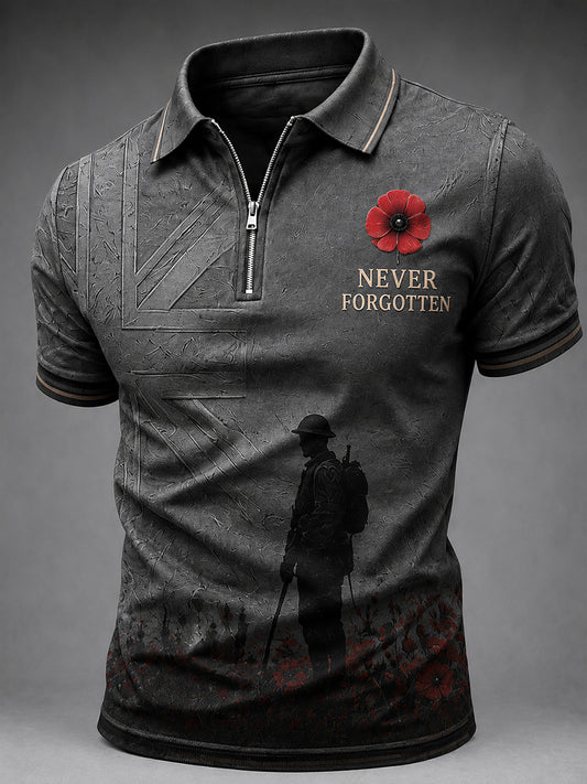 Men's Remembrance Day Lest We Forget Printed Shirt