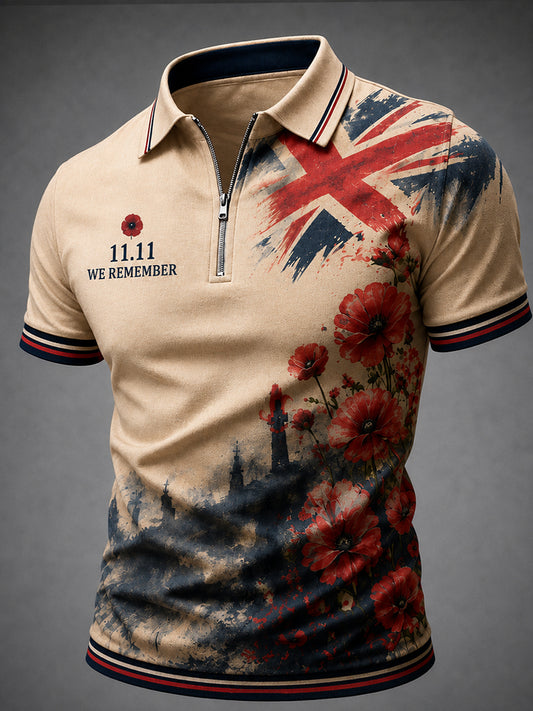 Men's Remembrance Day Lest We Forget Printed Shirt