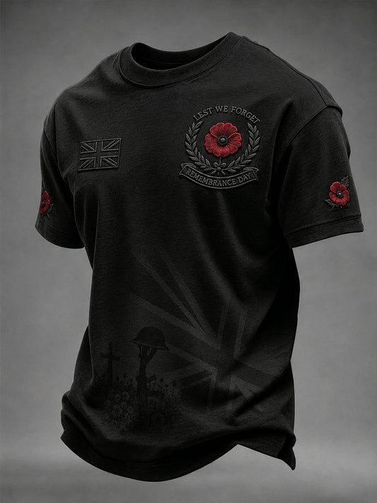 Men's Remembrance Day Lest We Forget Short Sleeves T-shirt