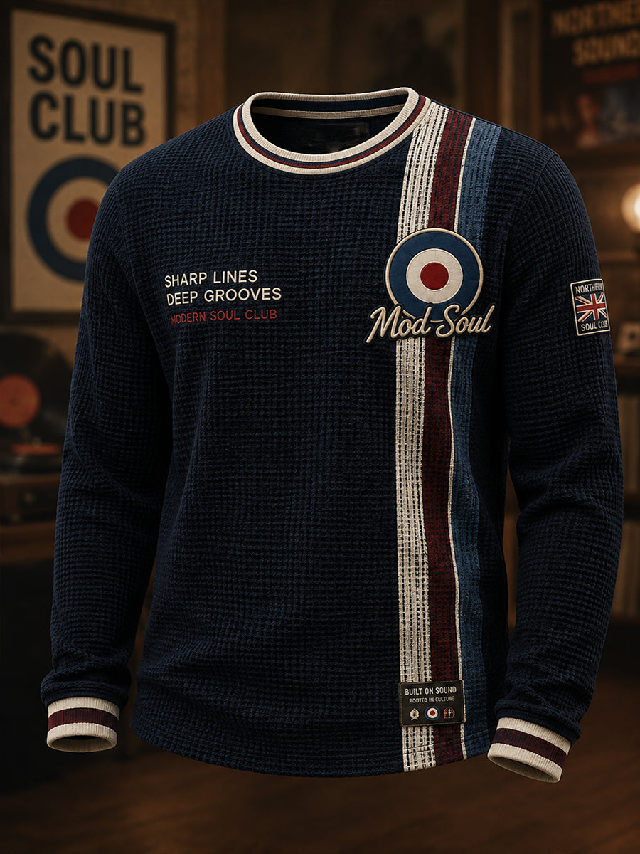 Men's Paul Weller and British Mod Culture Waffle Long Sleeve T-Shirt