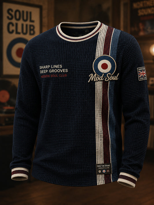 Men's Paul Weller and British Mod Culture Waffle Long Sleeve T-Shirt