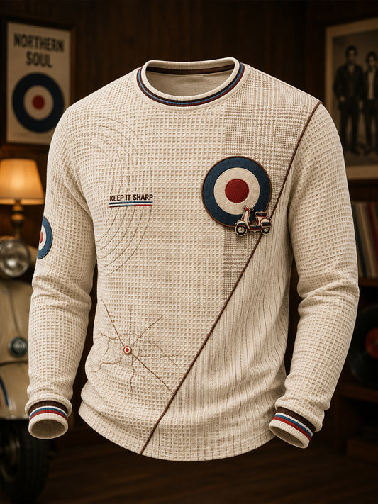 Men's Paul Weller and British Mod Culture Waffle Long Sleeve T-Shirt