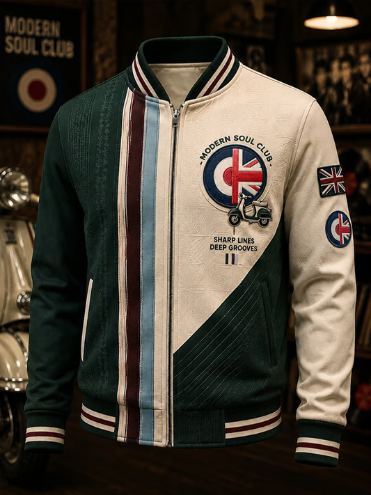 Men's UK Music Lover Mods Culture Printed Jacket