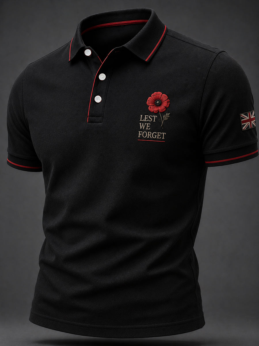 Men's Remembrance Day Print Casual Top
