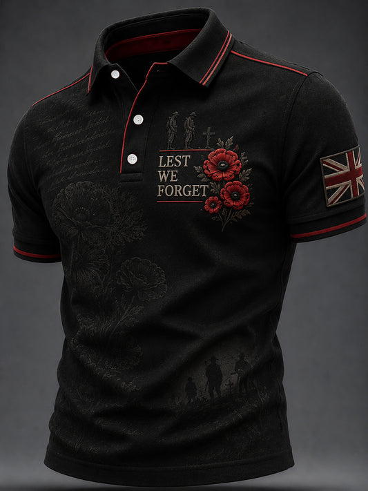 Men's Remembrance Day Print Casual Top