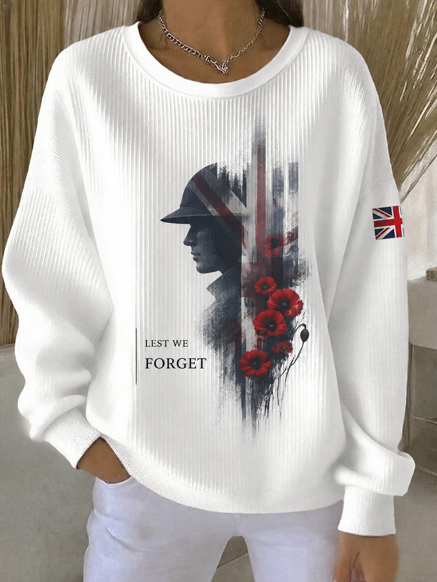 Women's Lest We Forget Printed Sweatshirt