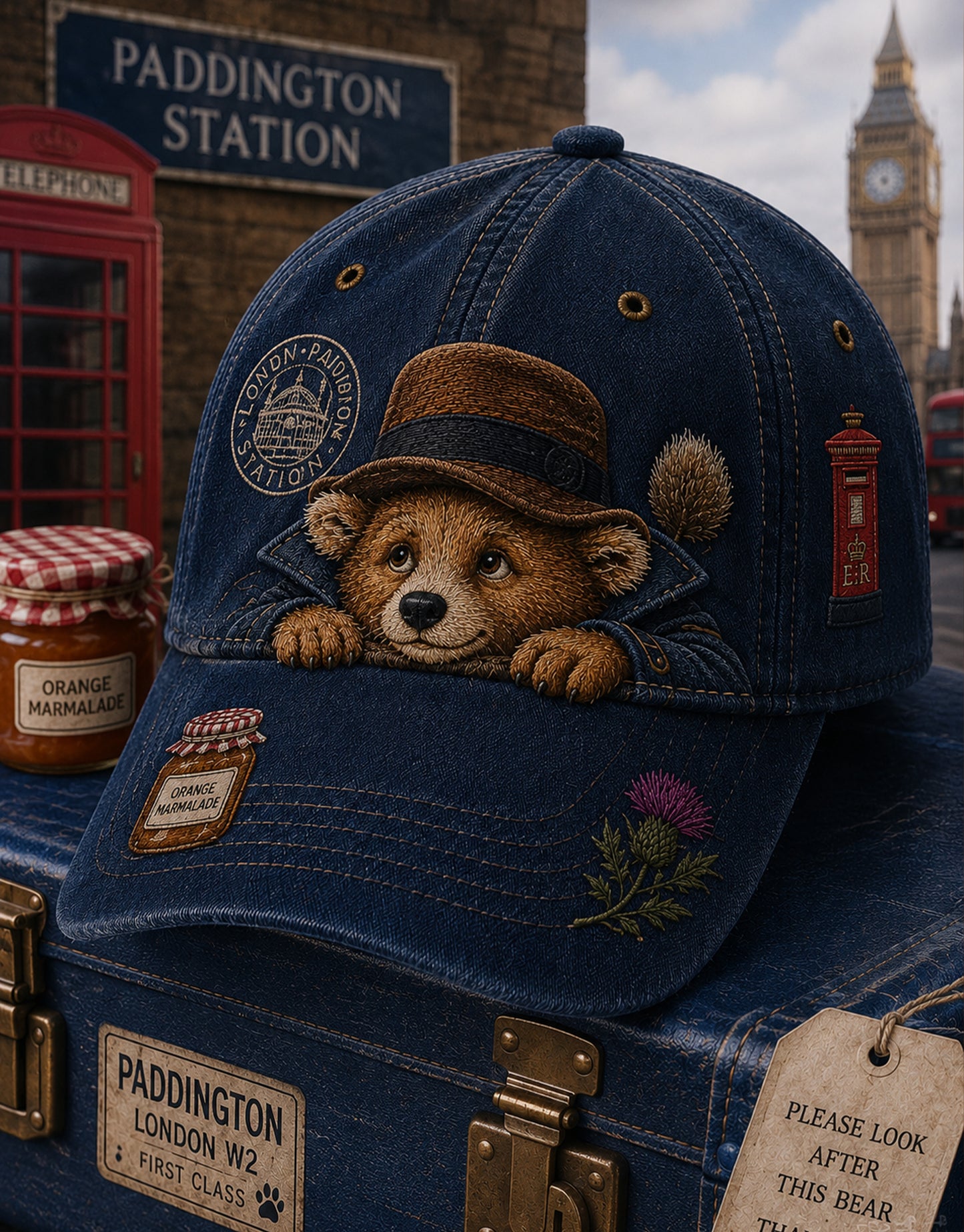 Unisex UK Paddington Bear Baseball Cap