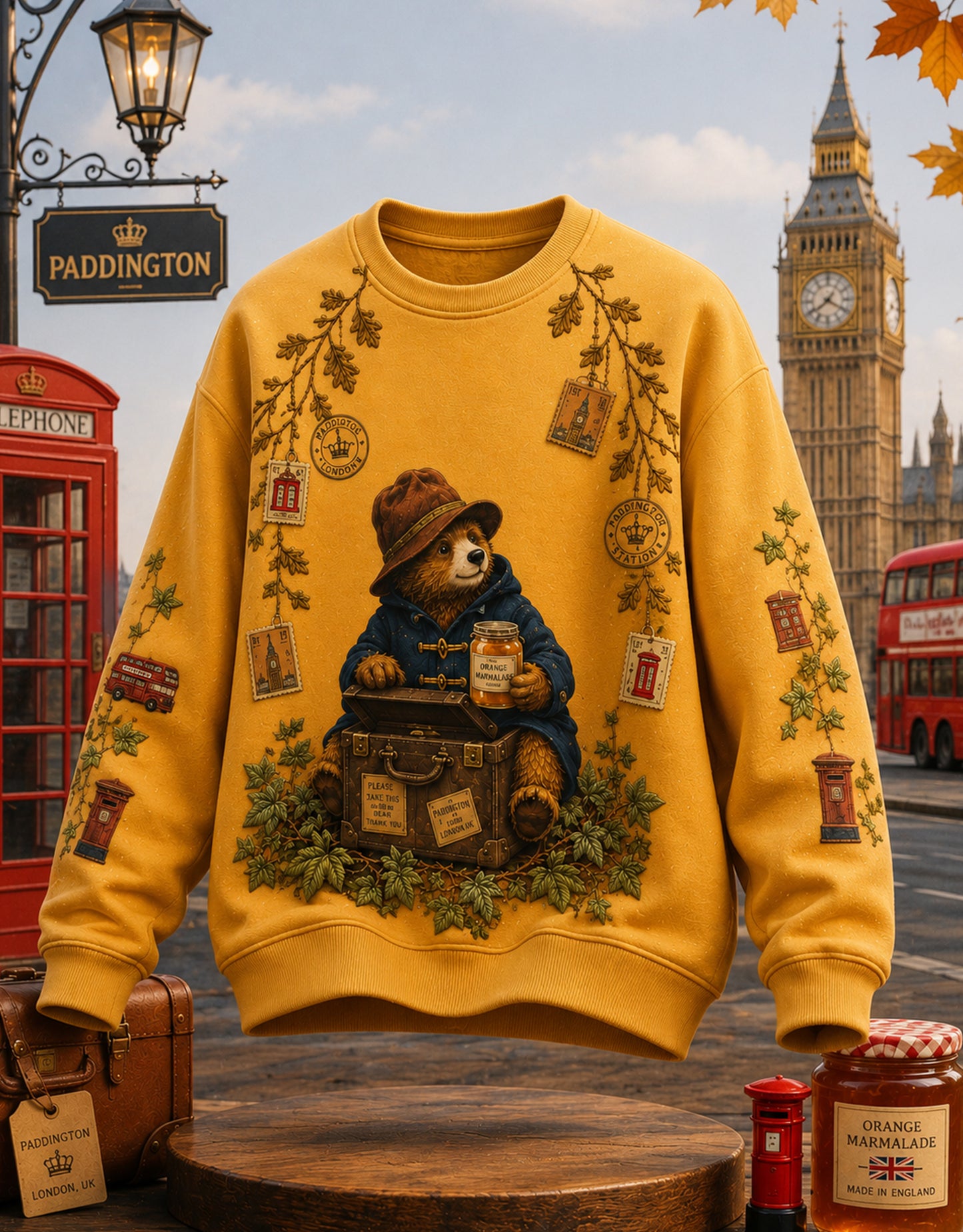 Women’s UK Paddington Bear Long-Sleeve Sweatshirt