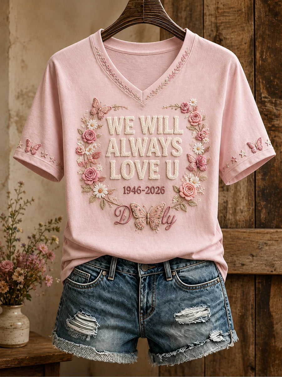 Women's Country Music Lover Queen of Country Floral Art Printed T-shirt