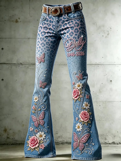 Women's Country Music Lover Queen of Country Floral Art Printed Pants