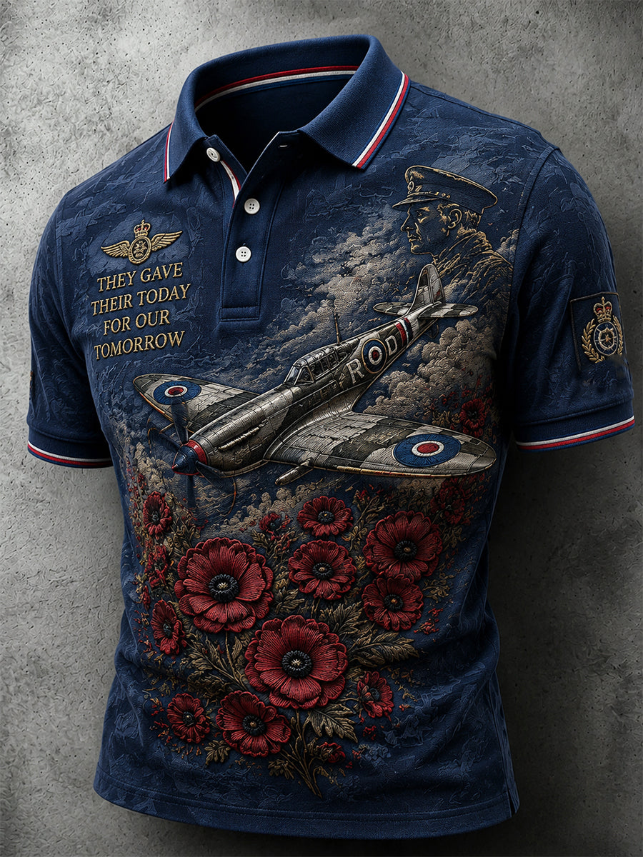 Men's Remembrance Day Printed Polo Shirt