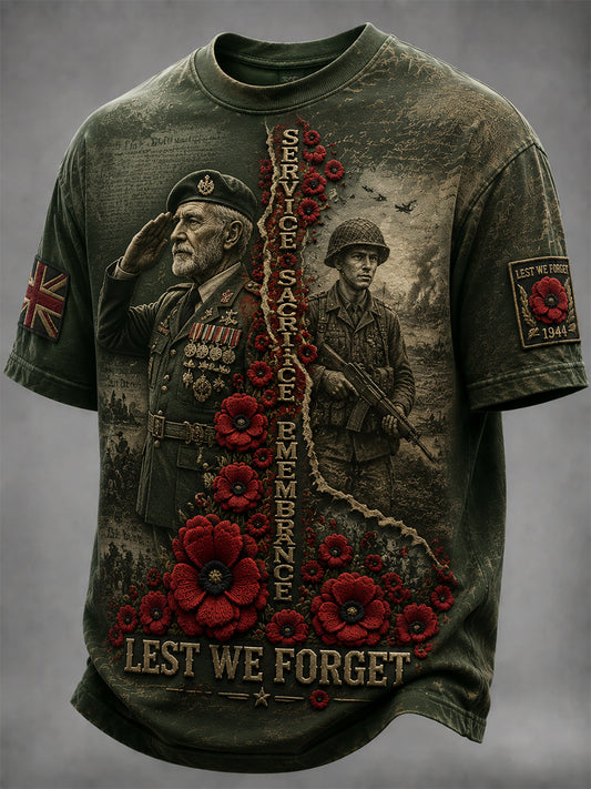 Men's Remembrance Day Printed T-shirt