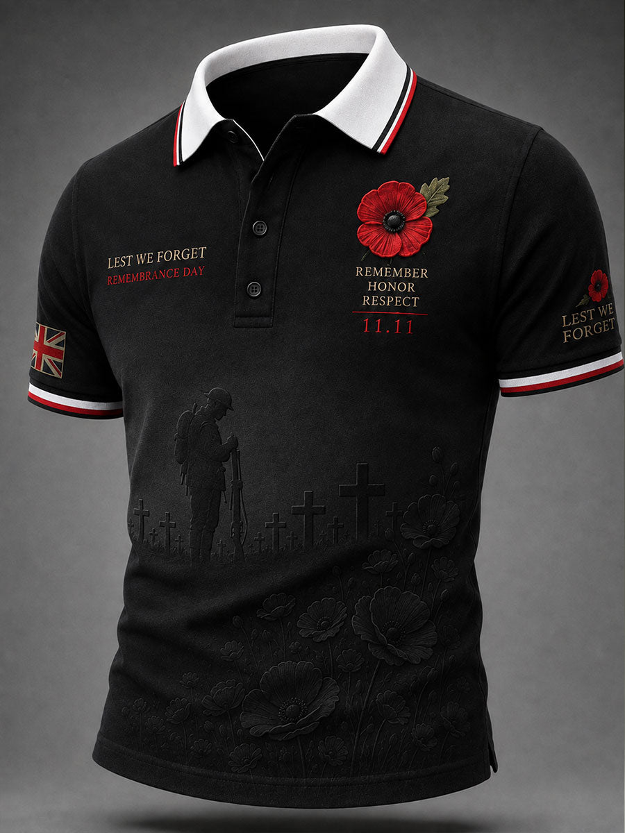 Men's Remembrance Day Lest We Forget Print Shirt