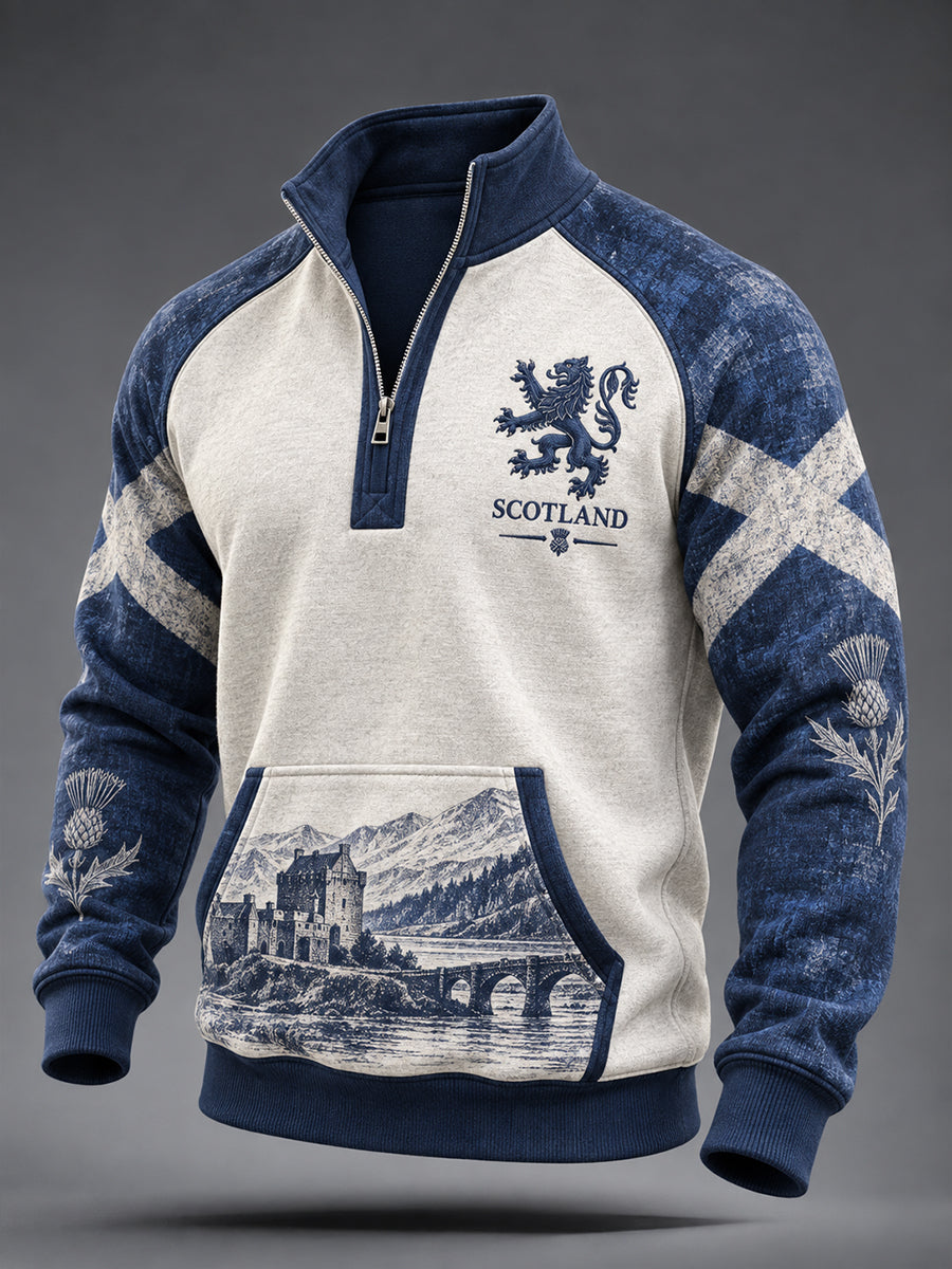 Men's Scotland Graphic Quarter‑Zip Sweatshirt